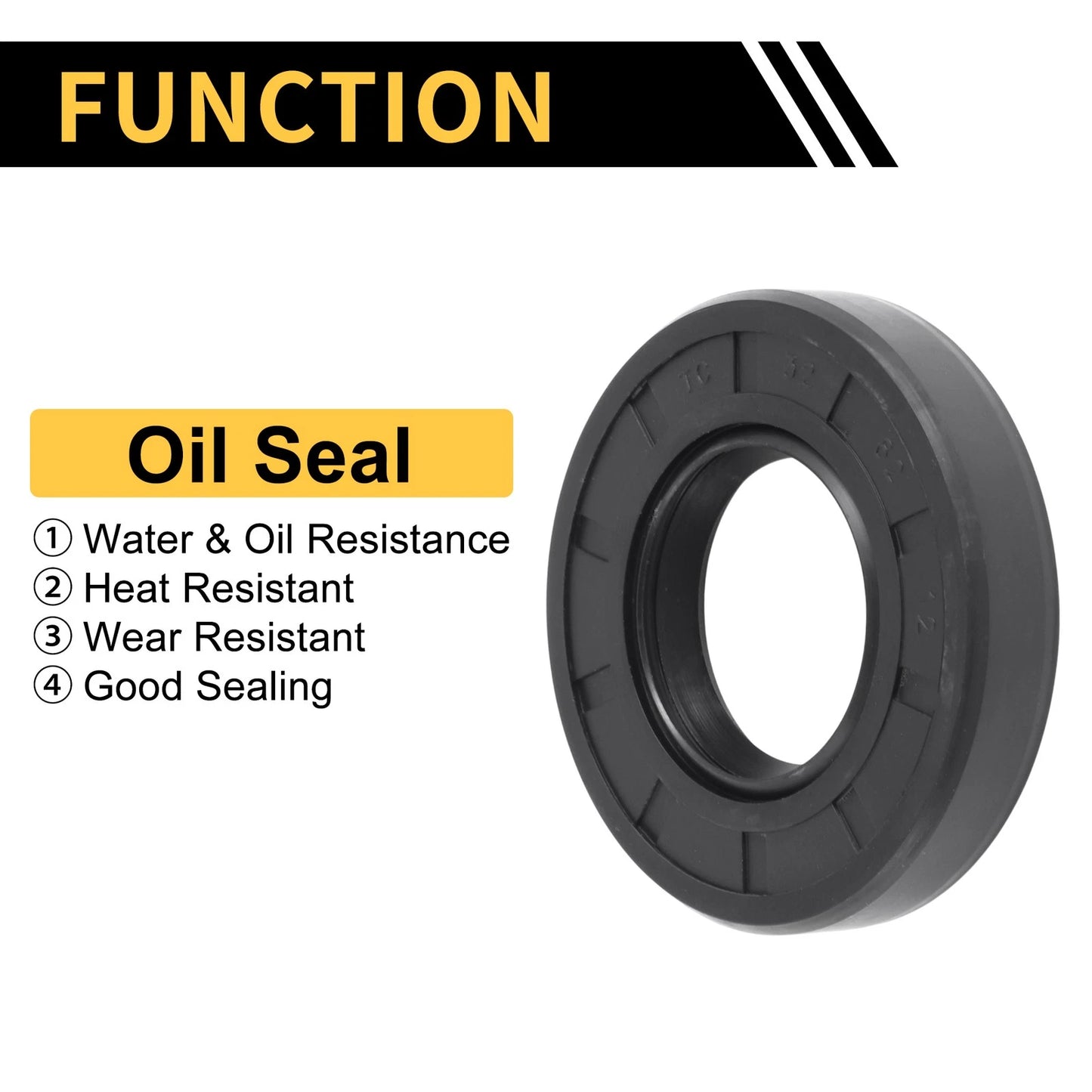 Oil Seal 32x62x12mm 5 Pcs Seal Ring Rotary Shaft Seal NBR Rubber