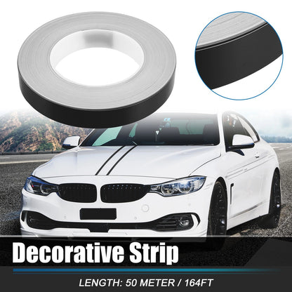 0.8in Width 164ft Decorative Strips Waterproof Black for Car Motorcycle