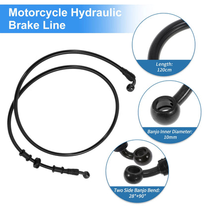 120 cm Brake Clutch Oil Hose Line Stainless Steel Wire Braid for Motorcycle