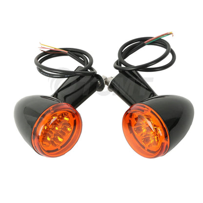 LED Turn Signal Lights w/ Bracket for Harley XL883 XL1200 Sportster (1992-2022)