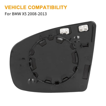 Rearview Mirror Glass Heated with Backing Plate for BMW X5 (2008-2013)