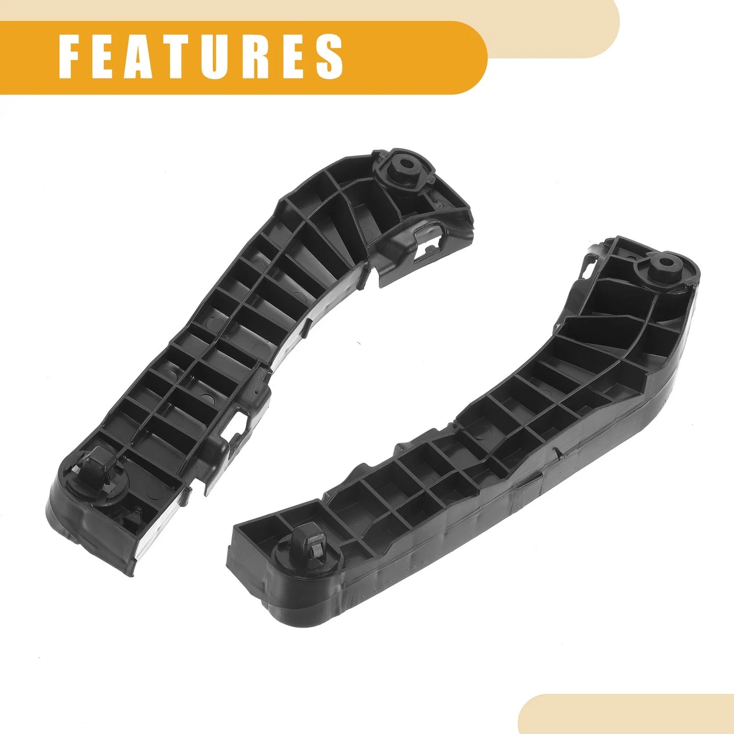 Bumper Support Bracket 1 Pair for Toyota Camry (2007) Black