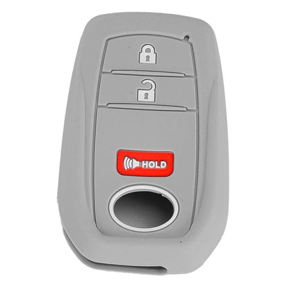Gray Remote Key Fob Cover for Toyota Corolla, Cross, Prius Prime (2023)