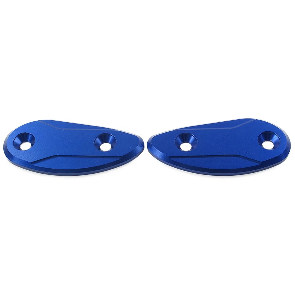 Blue Rearview Mirror Block Off Base Plates for Honda CBR1000RR (08-17)