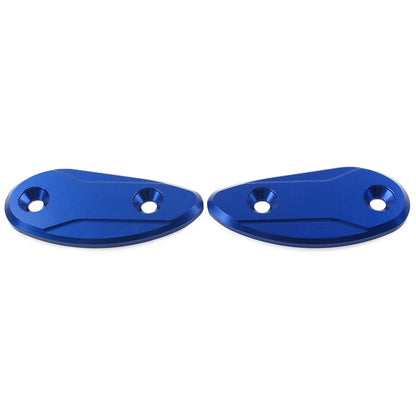 Blue Rearview Mirror Block Off Base Plates for Honda CBR1000RR (08-17)