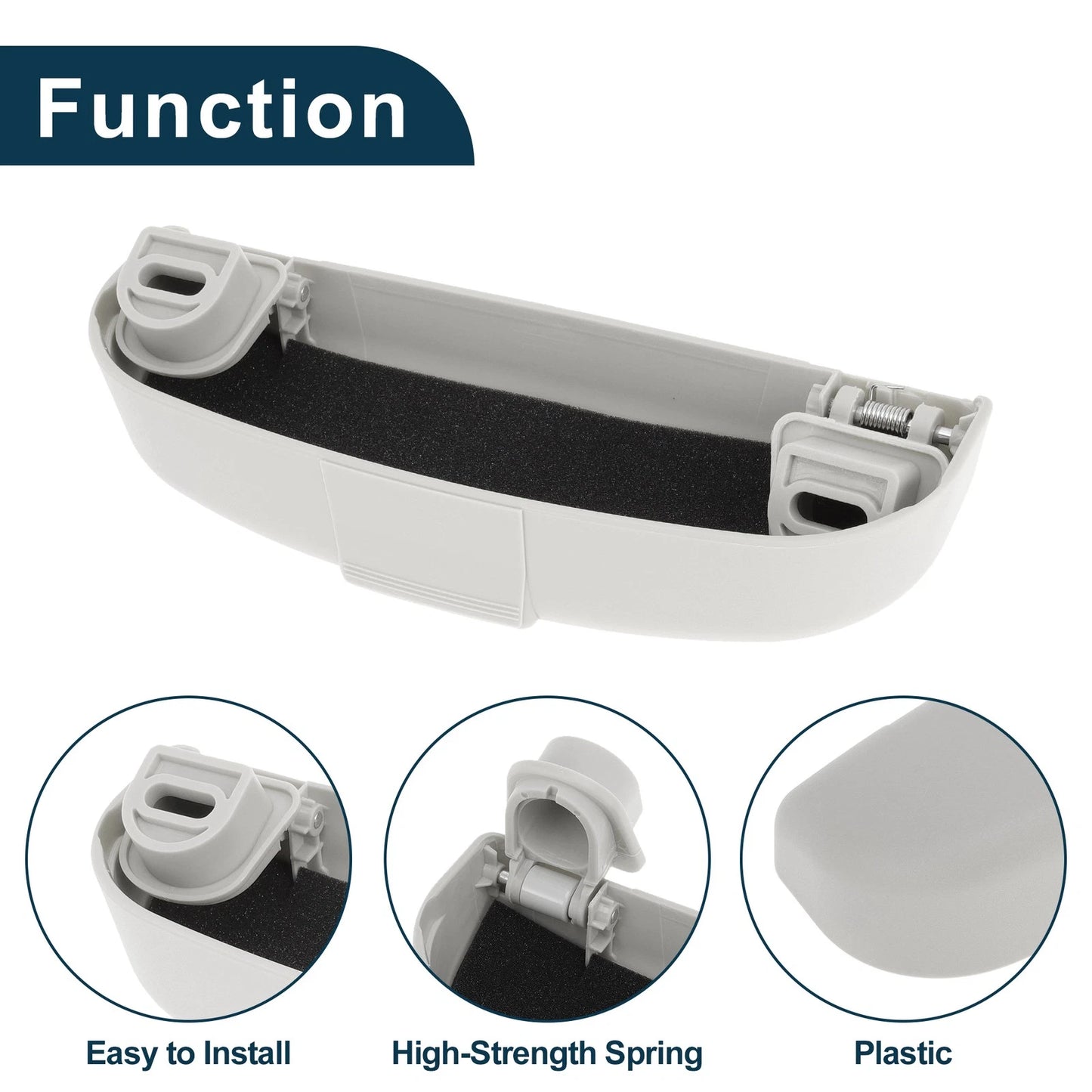 Sunglasses Case for Volvo XC90 Eyeglasses Holder Storage Box Grey (2016-2024)