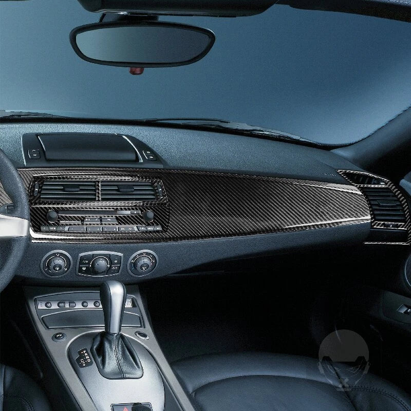 Soft Carbon Fiber Dashboard & Side Air Vent Cover Trim for BMW Z4 E85 2003-2008
