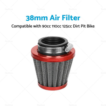 38mm Air Filter Pod Cleaner for 110cc 125cc Motorcycle PIT Dirt Bike