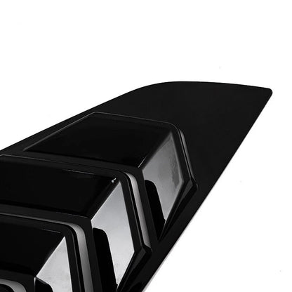 Gloss Black Side Vent Window Louver Scoop Cover for 2024 Ford Mustang GT