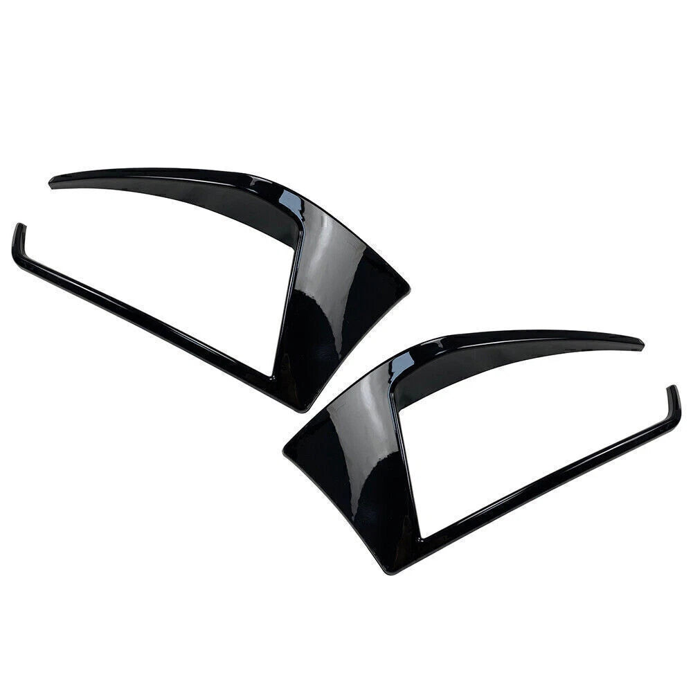 Black Rear Bumper Spoiler Fog Light Covers for VW Golf Mk7.5 (2016-2019)