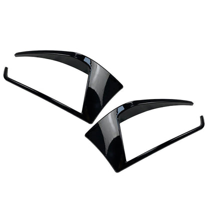 Black Rear Bumper Spoiler Fog Light Covers for VW Golf Mk7.5 (2016-2019)