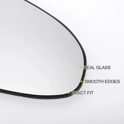 Right Side Heated White Mirror Glass for Toyota C-HR (2016-2023)