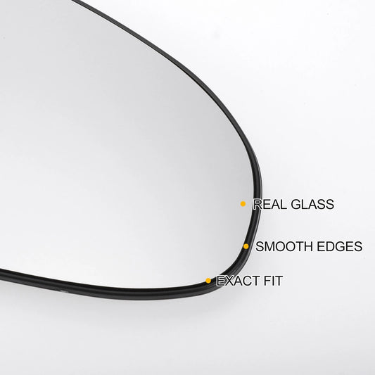 Right Side Heated White Mirror Glass for Toyota C-HR (2016-2023)