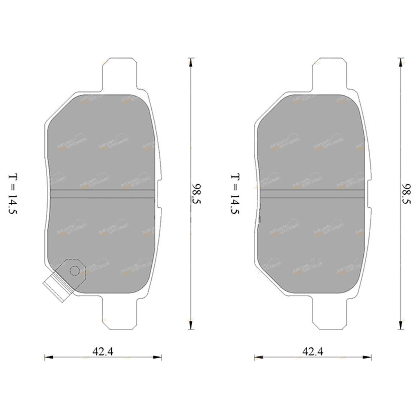 2 x Rear Disc Brake Pads for Toyota Corolla ZRE152R ZRE153R (2007-2014)