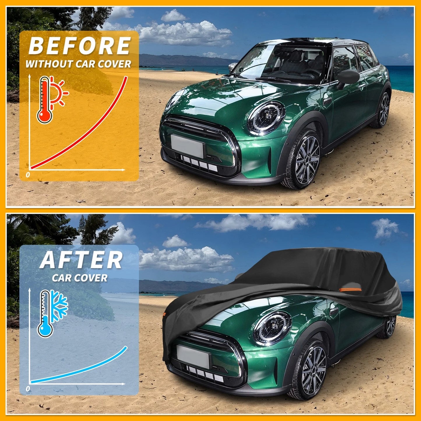 Waterproof All Weather Car Cover for Mini Cooper 4DR (2014-2024)
