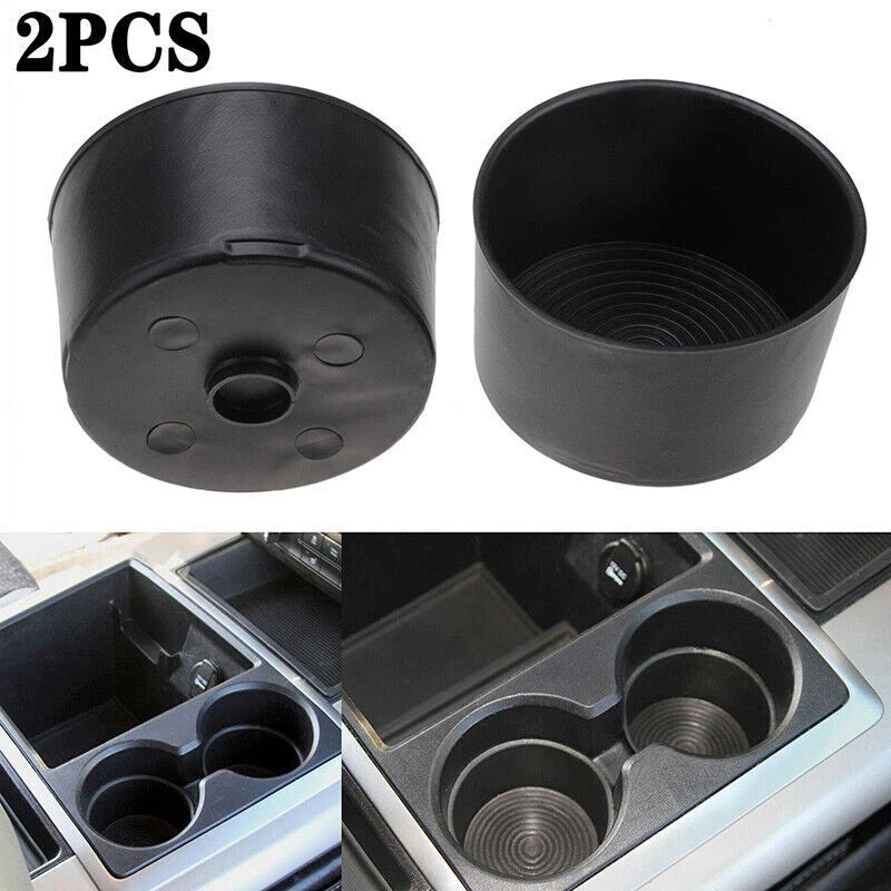 Rubber Cup Holder Insert 2 x for 2009-2016 Dodge Ram 1500 & 2010-2016 Ram 2500/3500
