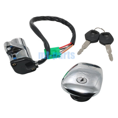 Ignition Key Switch & Fuel Gas Cap Set for Suzuki VS1400 Intruder (1987-2004)