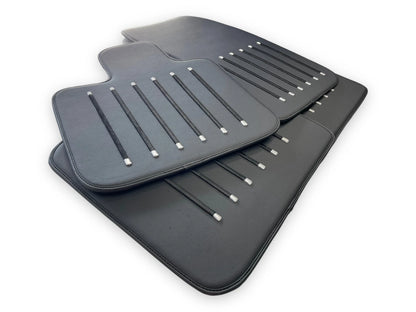 Black Leather Floor Mats for Rolls Royce Black Badge Cullinan (2019-2022)