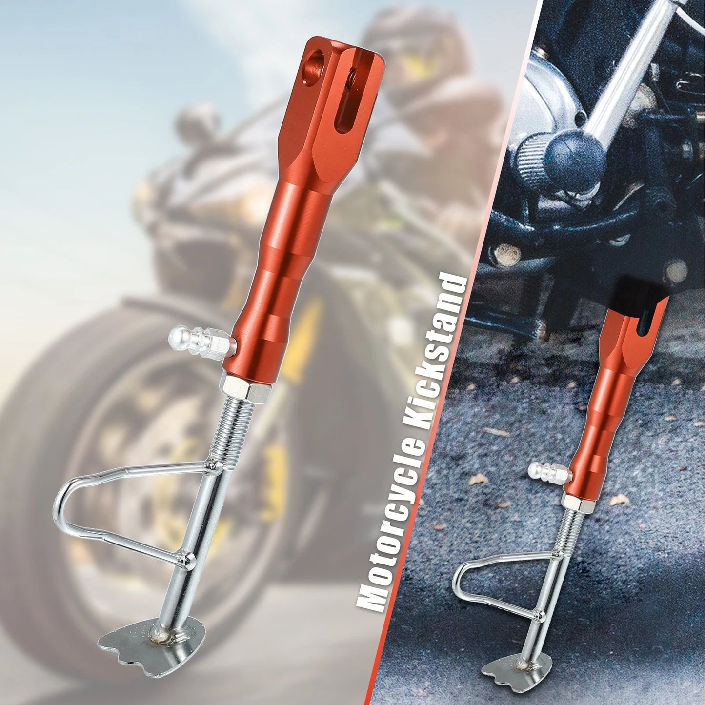 Kickstand Side Support for Motorcycle Orange