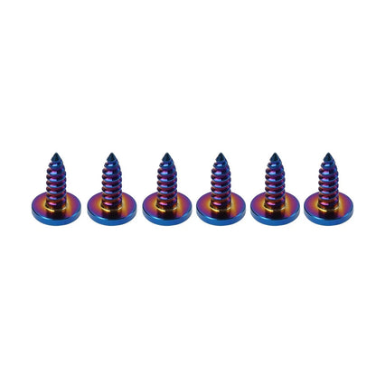 6pcs M5x15mm Titanium Torx Head Self Tapping Screws for Fastening Blue