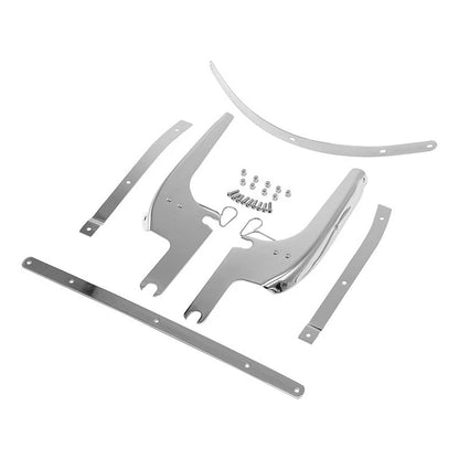 Black/Chrome Windshield Bracket Mount for Harley Touring Road King (1994-2025)