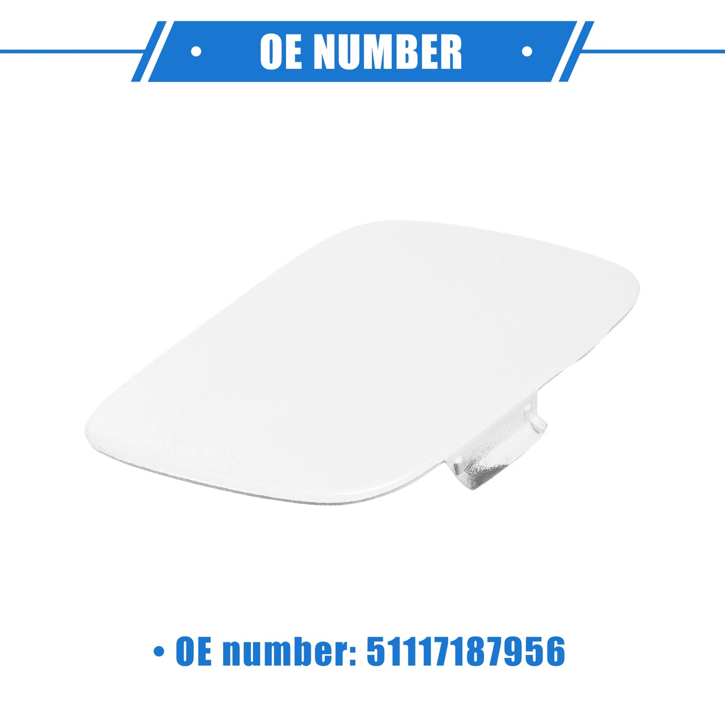 Tow Hook Eye Hole Cover Cap for BMW E92 E93 Coupe 2007-2010 White Right