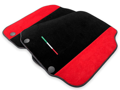 Genuine Red Alcantara Floor Mats for Ferrari 812 Superfast (2017-2023)
