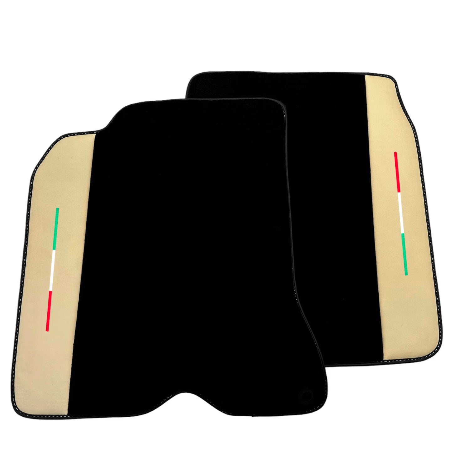 Black Floor Mats for Ferrari California T (2015-2019) - Crema Nappa Leather