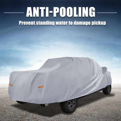 Pickup Truck Cover for Ford F150 Crew Cab 04-21 Sun Rain Protection Gray