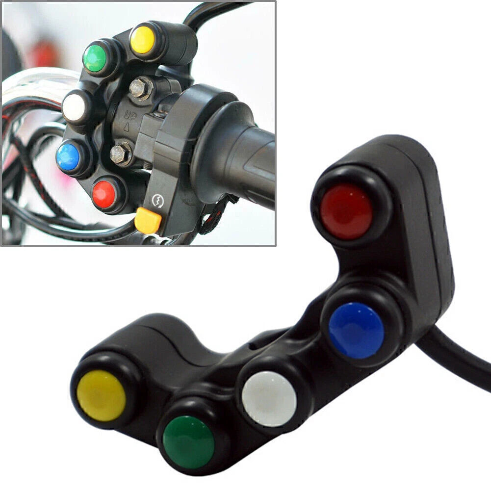 Universal 5 x Button Handlebar Switch for Motorcycle - 22mm (No Year)