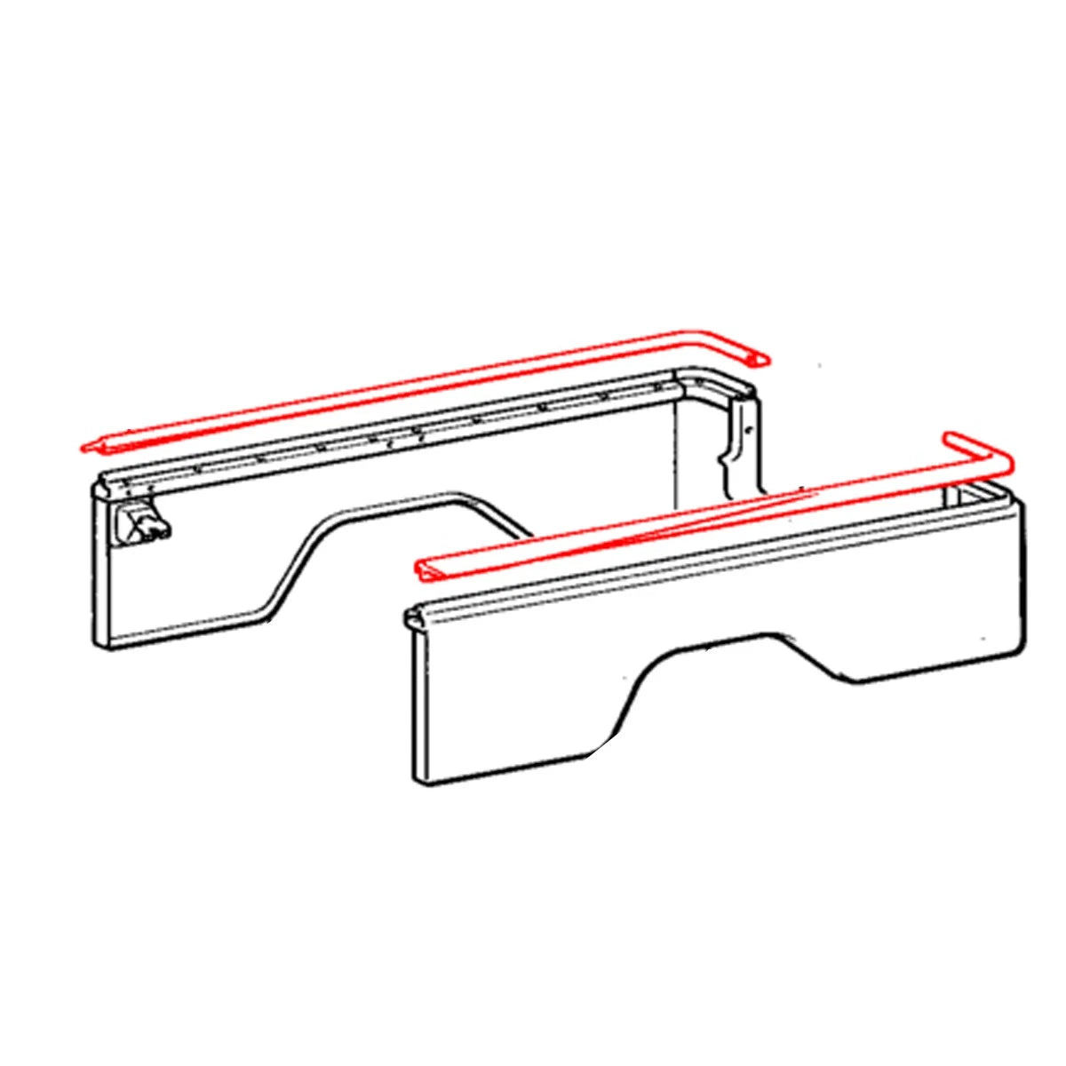 Rear Weatherstrip for Toyota Land Cruiser Hardtop BJ45 FJ45 HJ45 1974-1984