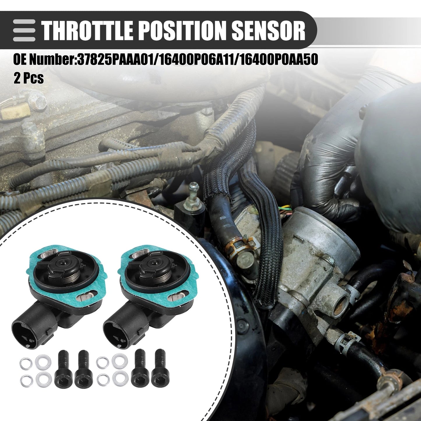 Throttle Position Sensor 2 Pcs for Honda Accord (1994-1995)