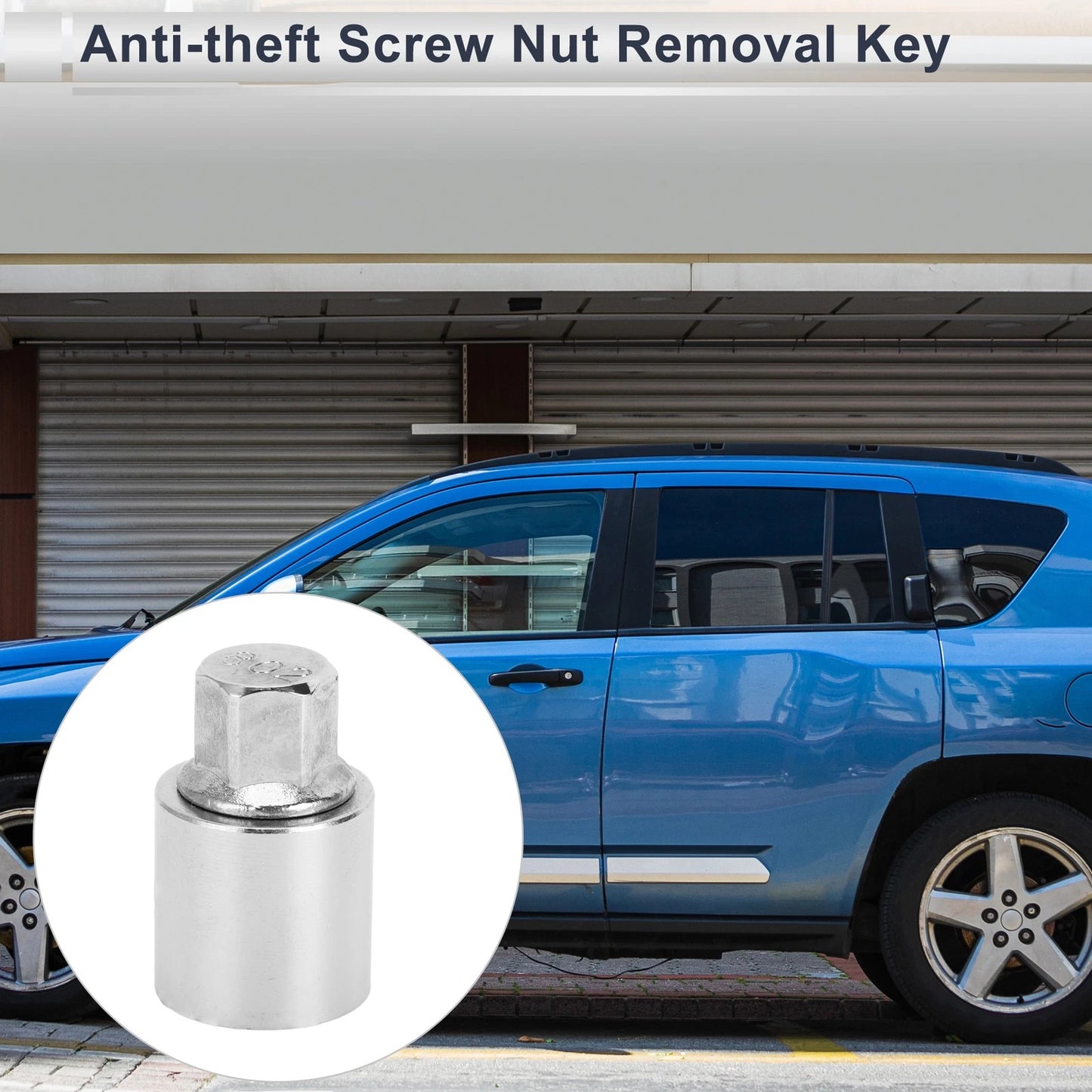Wheel Lock Lugnut Antitheft Key Socket for Jeep Compass (2007-2023)