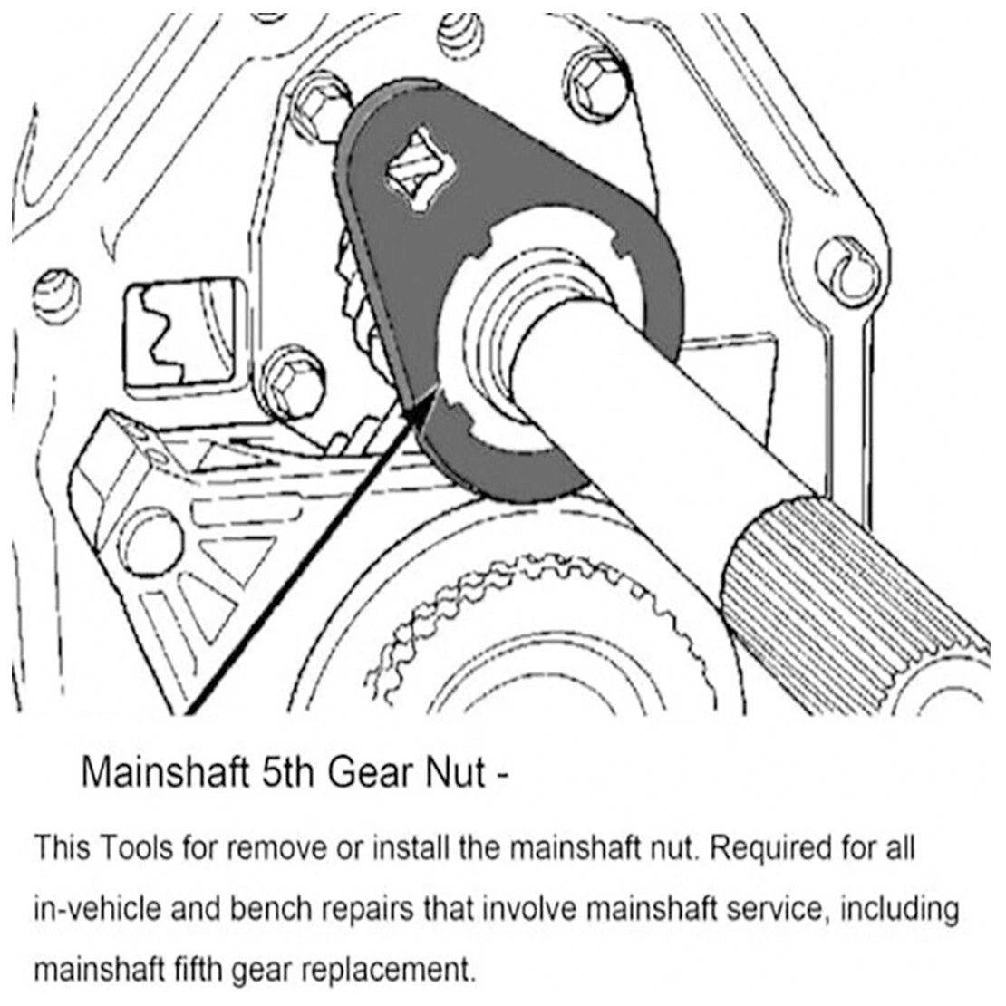 5th Gear Nut Wrench for Dodge NV4500 4x4 Cummins (1998-2007)