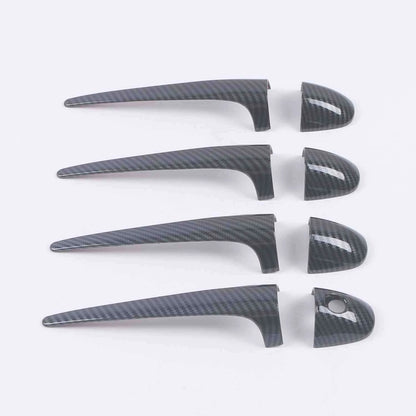 Carbon Fiber Door Handle Side Lid Frame Cover Trim for Toyota RAV4 (2013-2018)