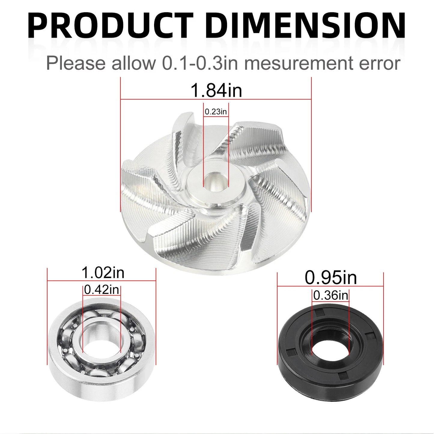 Water Pump Impeller Bearing Gasket Kit for Polaris Sportsman 400 (1993–1996)
