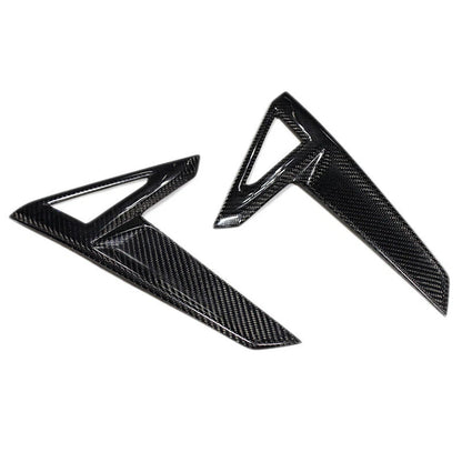 Real Carbon Side Fender Signal Marker Lamp Cover Trim For Tesla Model S 2017+