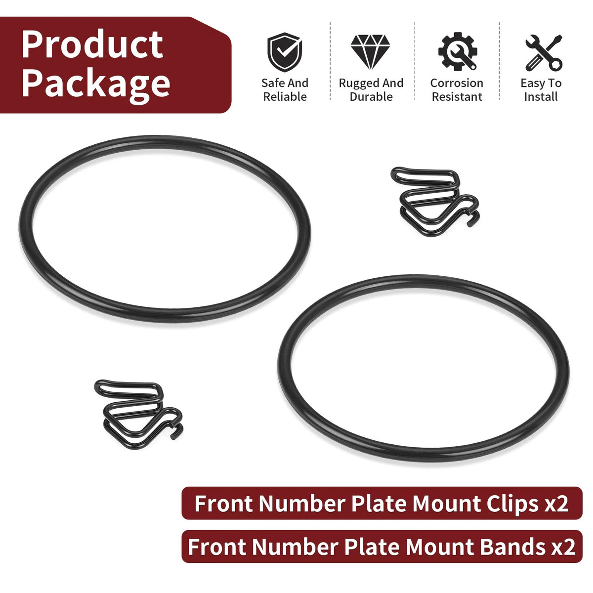 Front number plate mounts clips & bands for Honda Z50 Z50R (1979–1987)