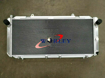 Aluminum Radiator + Fans + Black Hose Kit for Toyota MR2 SW20 (1990-1997)
