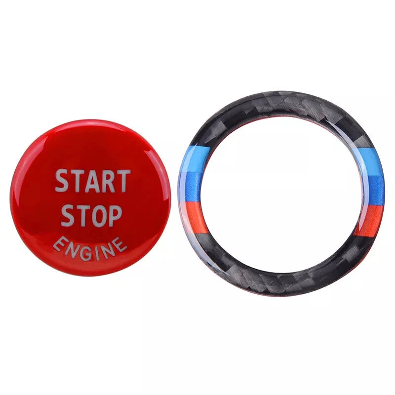 Carbon Fiber Engine Start Stop Button Cover for BMW E90 325i 328i 330i 335i