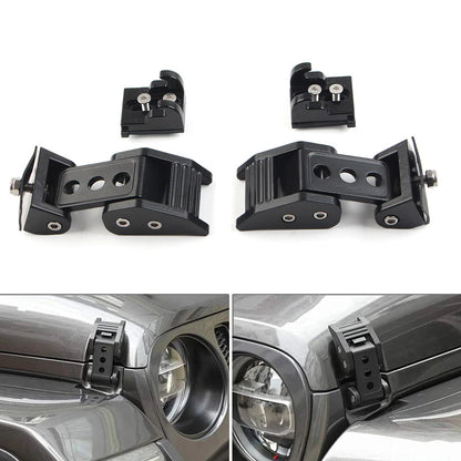 Black Engine Lock Hood Latches  For Jeep Wrangler JK (2007-2017)