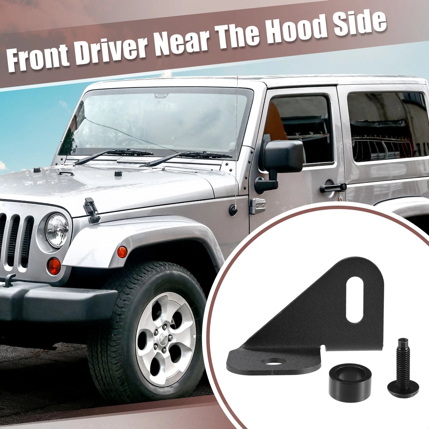 Car Antenna Mount Bracket Holder for Jeep Wrangler JL JLU JT (2018-2022)