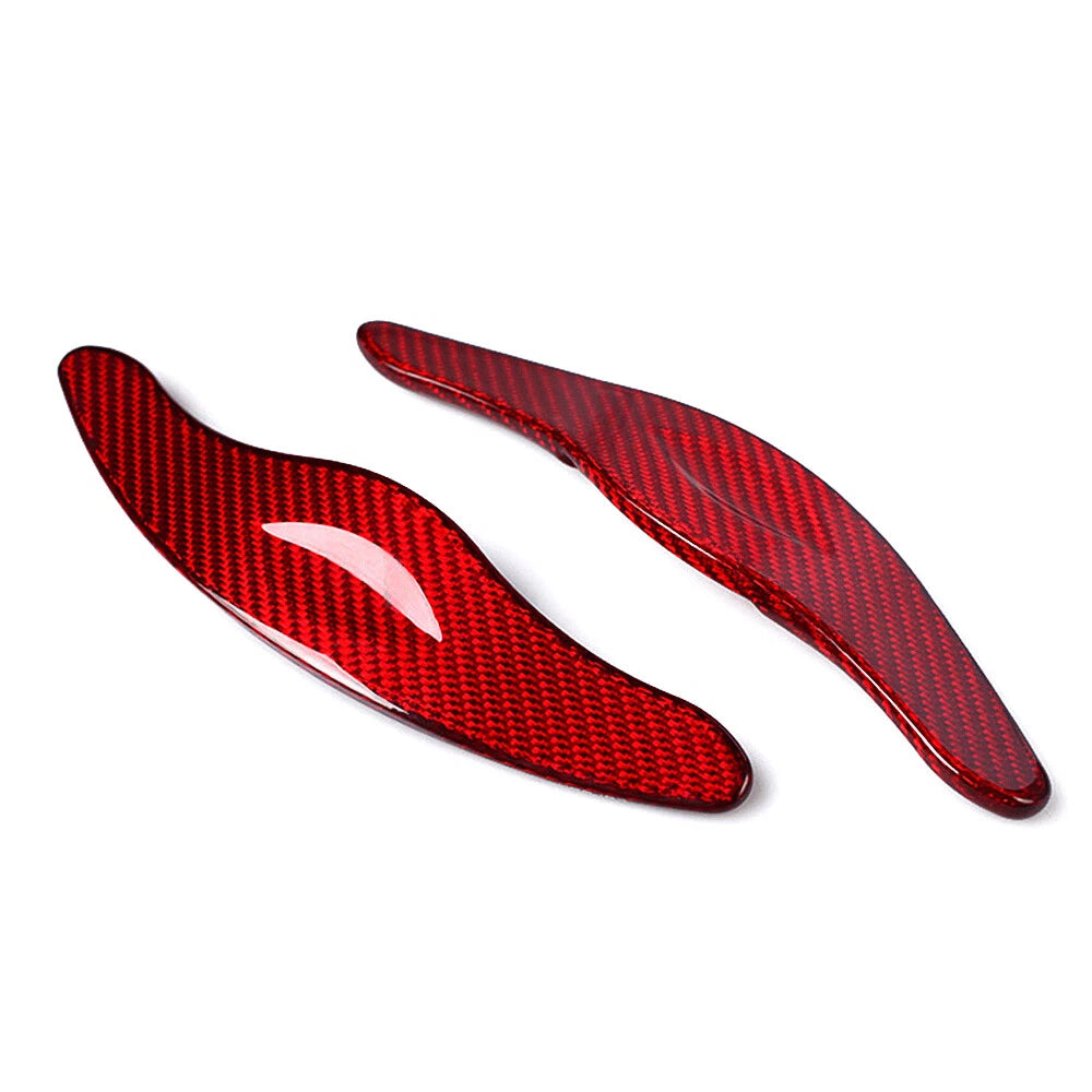 2 x Carbon Fiber Red Shift Paddle Extensions for Toyota Camry (2018-2023)