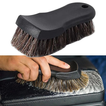 Brush Set for Car Detailing Ergonomic Horsehair Bristles