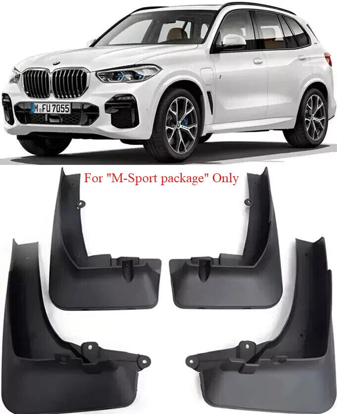 4x Front & Rear Splash Guards Mud Flaps for BMW X5 M Sport G05 (2019–2025)