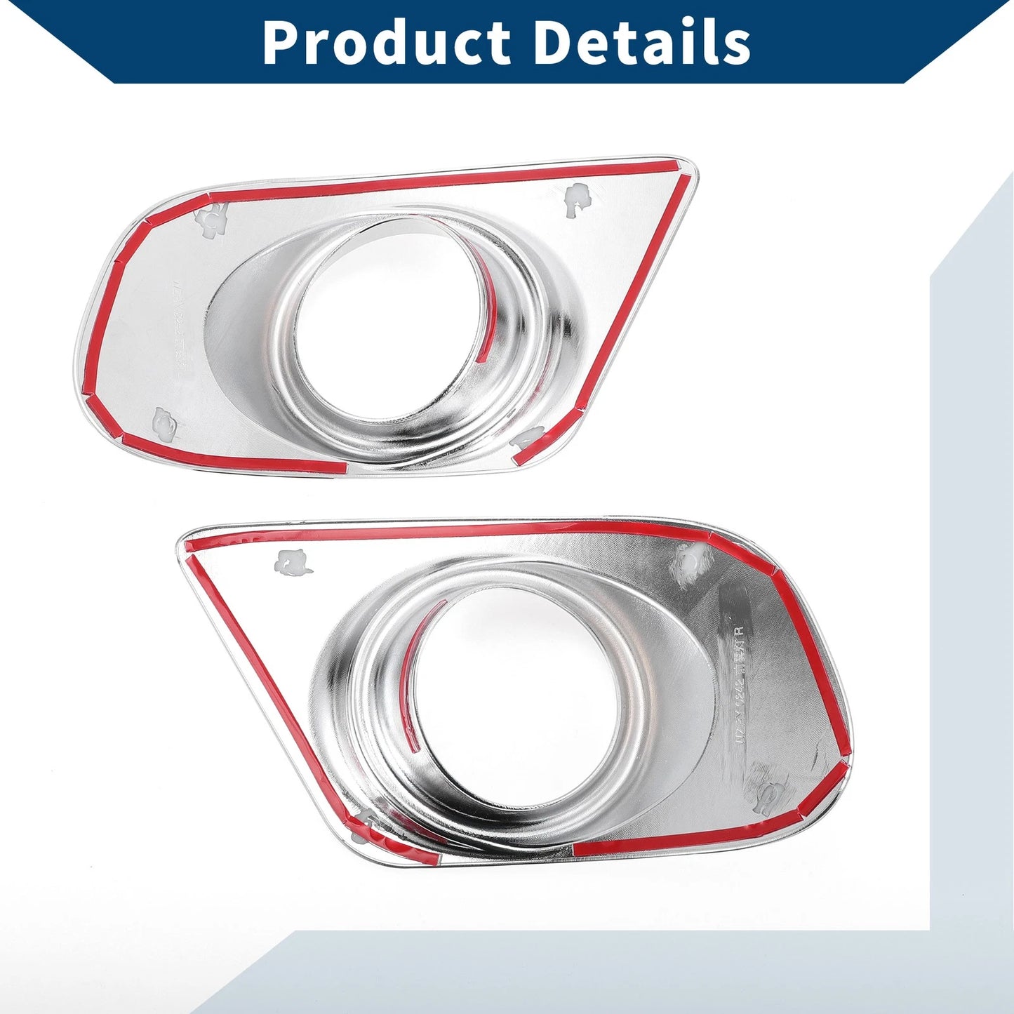 Rear Left, Rear Right 1 Pair ABS Silver Tone for Dodge Journey (2011-2018)