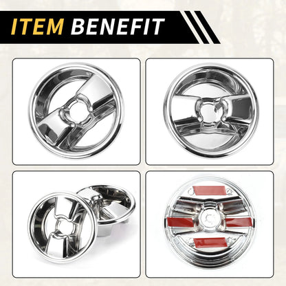 Roof Mounting Knob Screw Cover for Jeep Wrangler JK (2007-2017) Silver Tone
