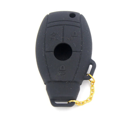 Black Car Key Cover Silicon FOB Bag Case Fit For Benz A B C E S GLE GLC Class