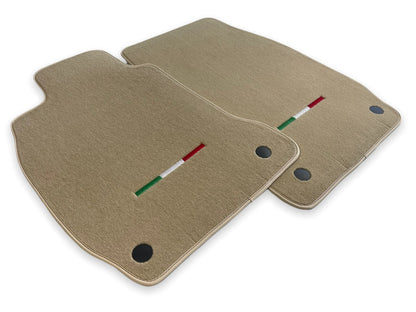 Beige Floor Mats for Maserati Quattroporte with Emblem LHD (New)