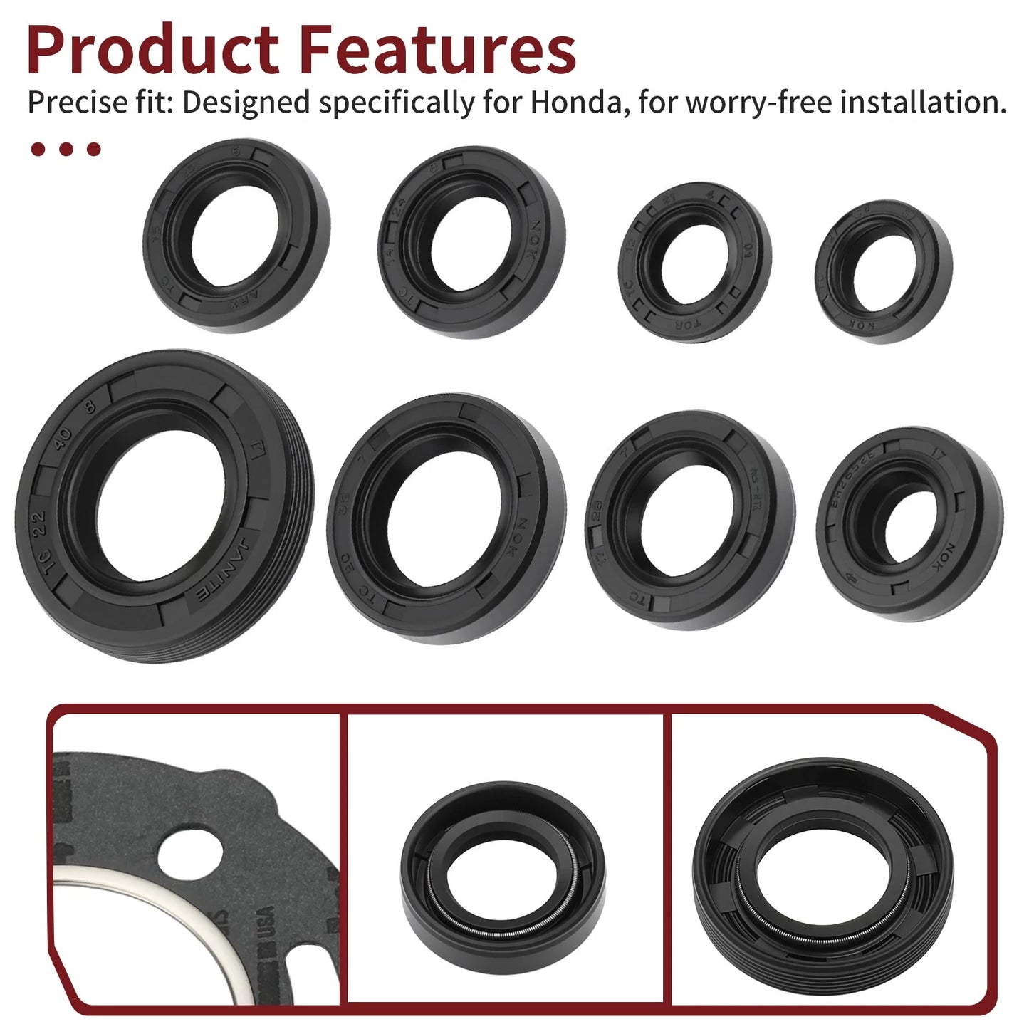 Complete Gasket Set & Oil Seal for Honda CR80R 1986-1991 Top/Bottom End